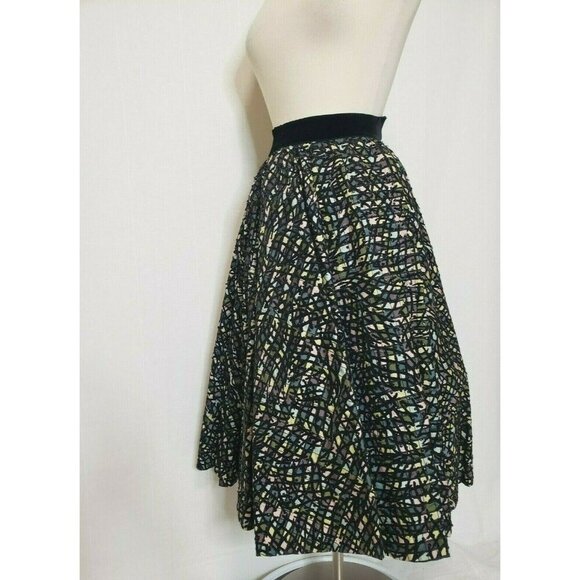 Vintage 50s Atomic Joe Davidson Originals Circle Skirt MidCentury Flocked - Picture 1 of 12